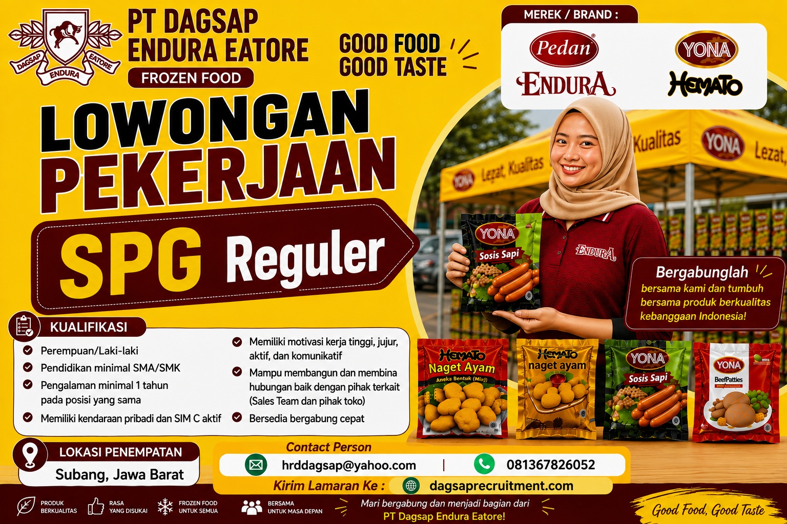 Lowongan SPG Reguler - Area Subang