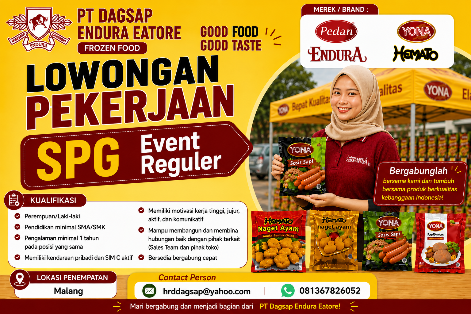 Lowongan SPG Event - Area Malang